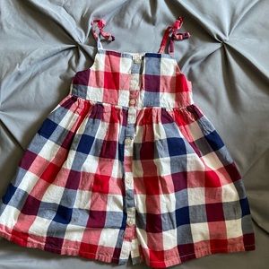 Oshkosh B’gosh Baby/Toddler Girl 4th of July Plaid Dress